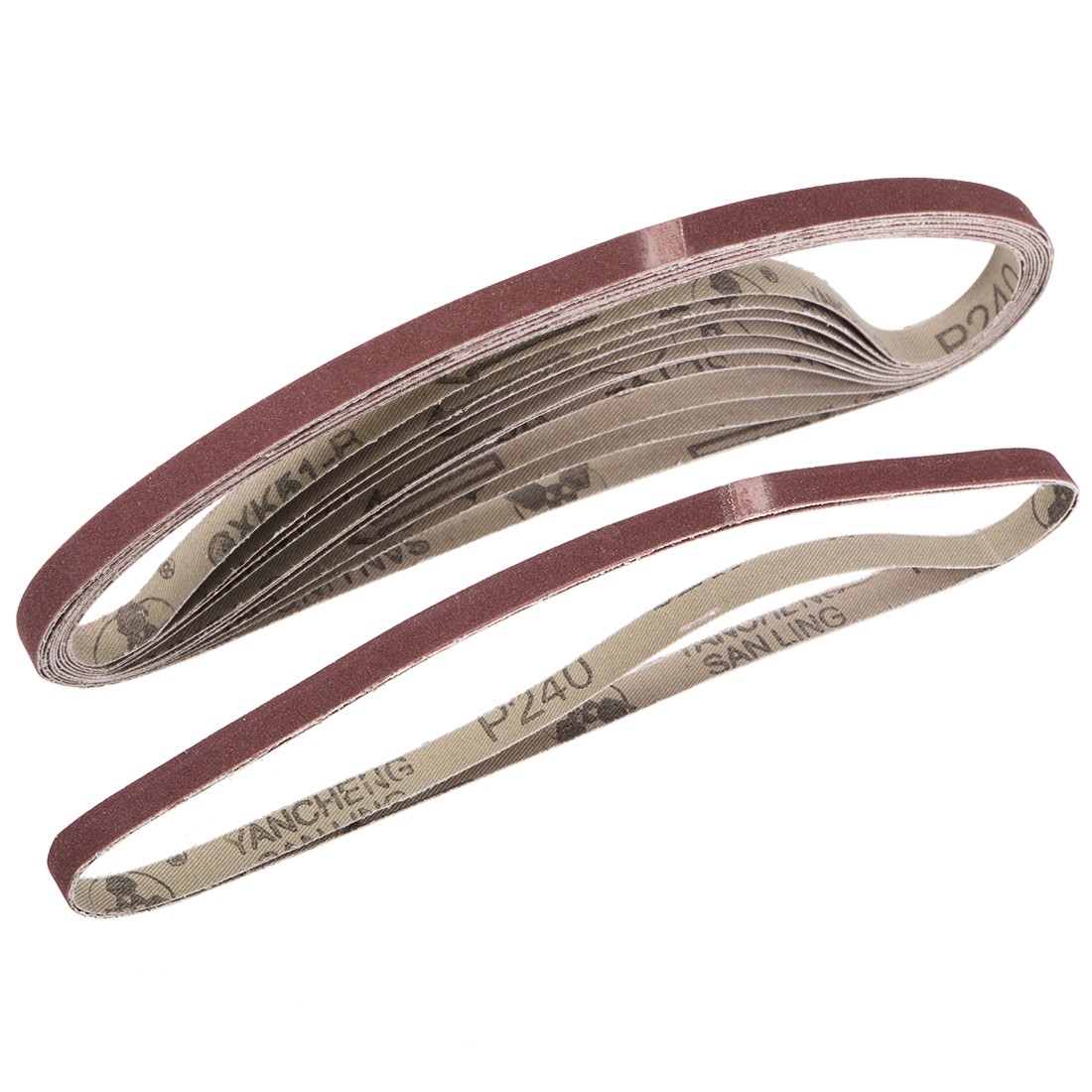 3/8-inch x 21-inch(9mm x 533mm) Sanding Belt 240 Grit Aluminum Oxide 12pcs