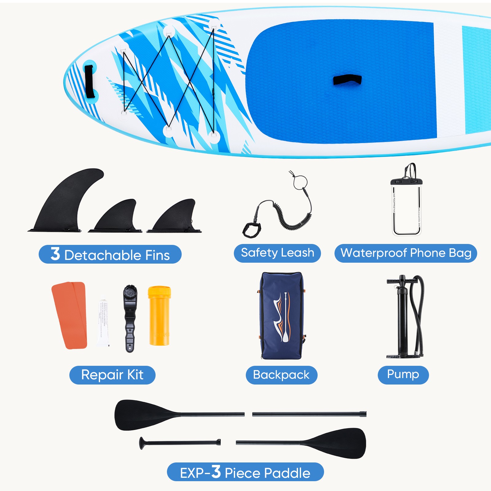 An Inflatable Stand-up Kayak, Equipped With Anti-slip Deck, Durable High-quality