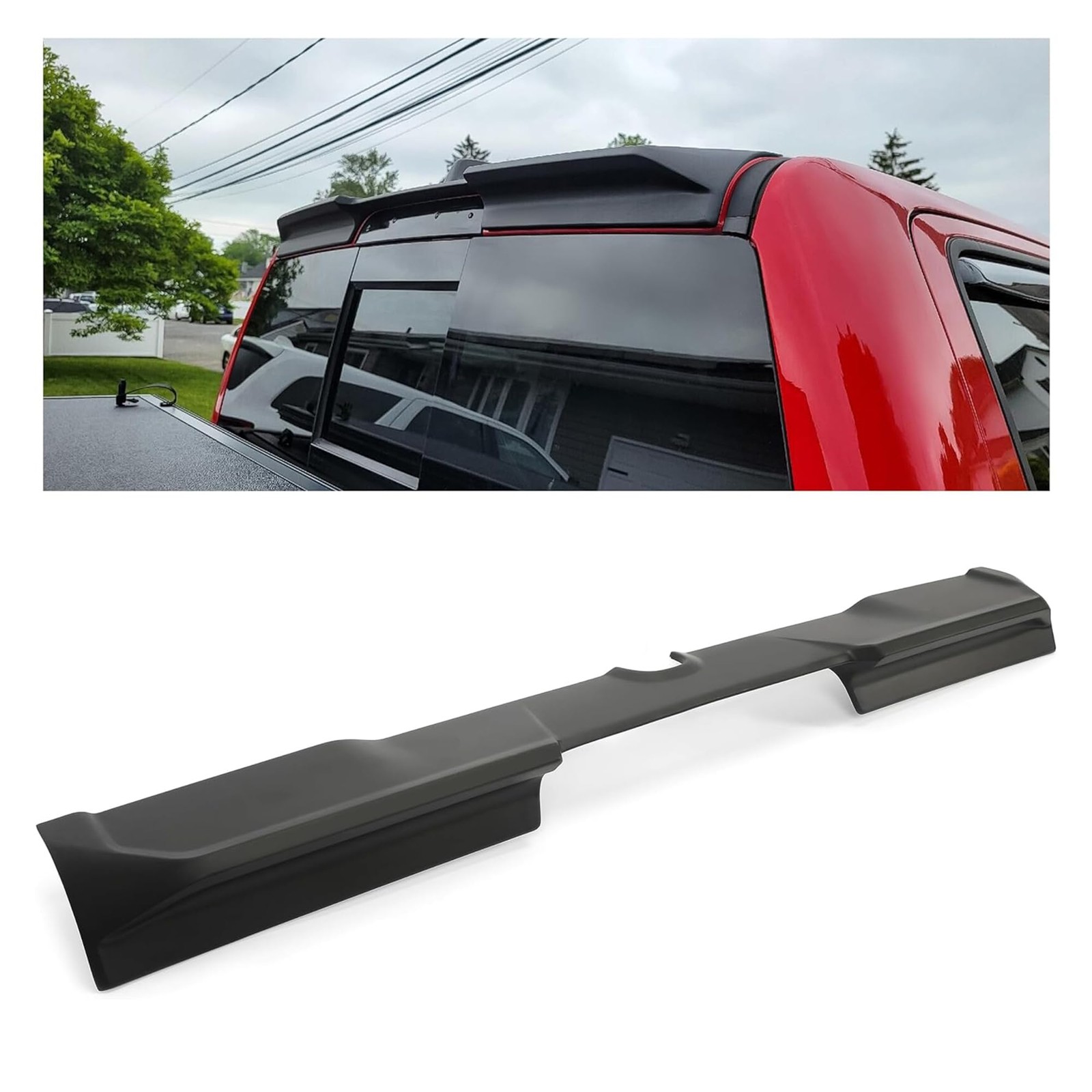 Rear Roof Spoiler For 2019-2024 Dodge RAM 1500 Crew Cab Pickup Top Truck