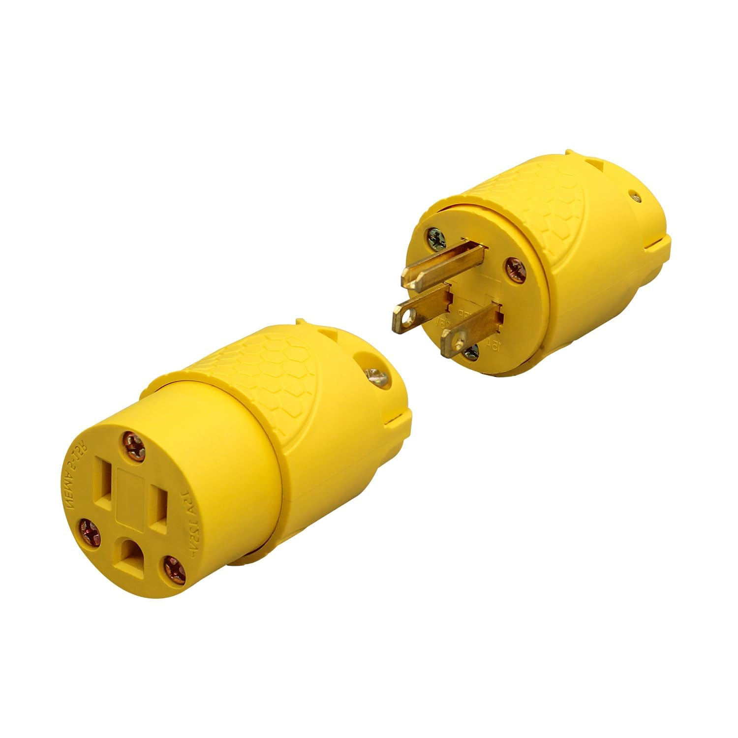 Electrical Replacement Plug & Connector Set, Extension Cord Ends Male and Female