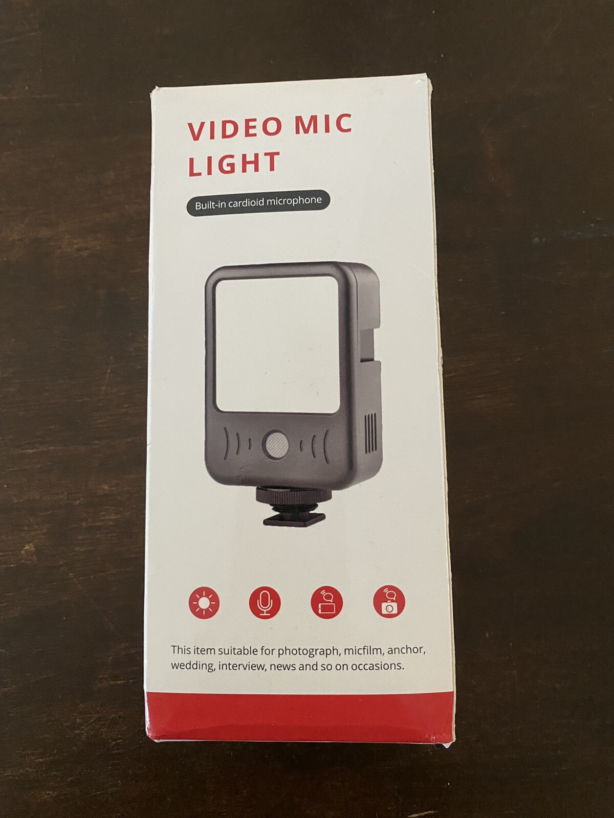 LED Video Light, YELANGU Built-in Microphone Recording and Lighting 2 in 1 Li...