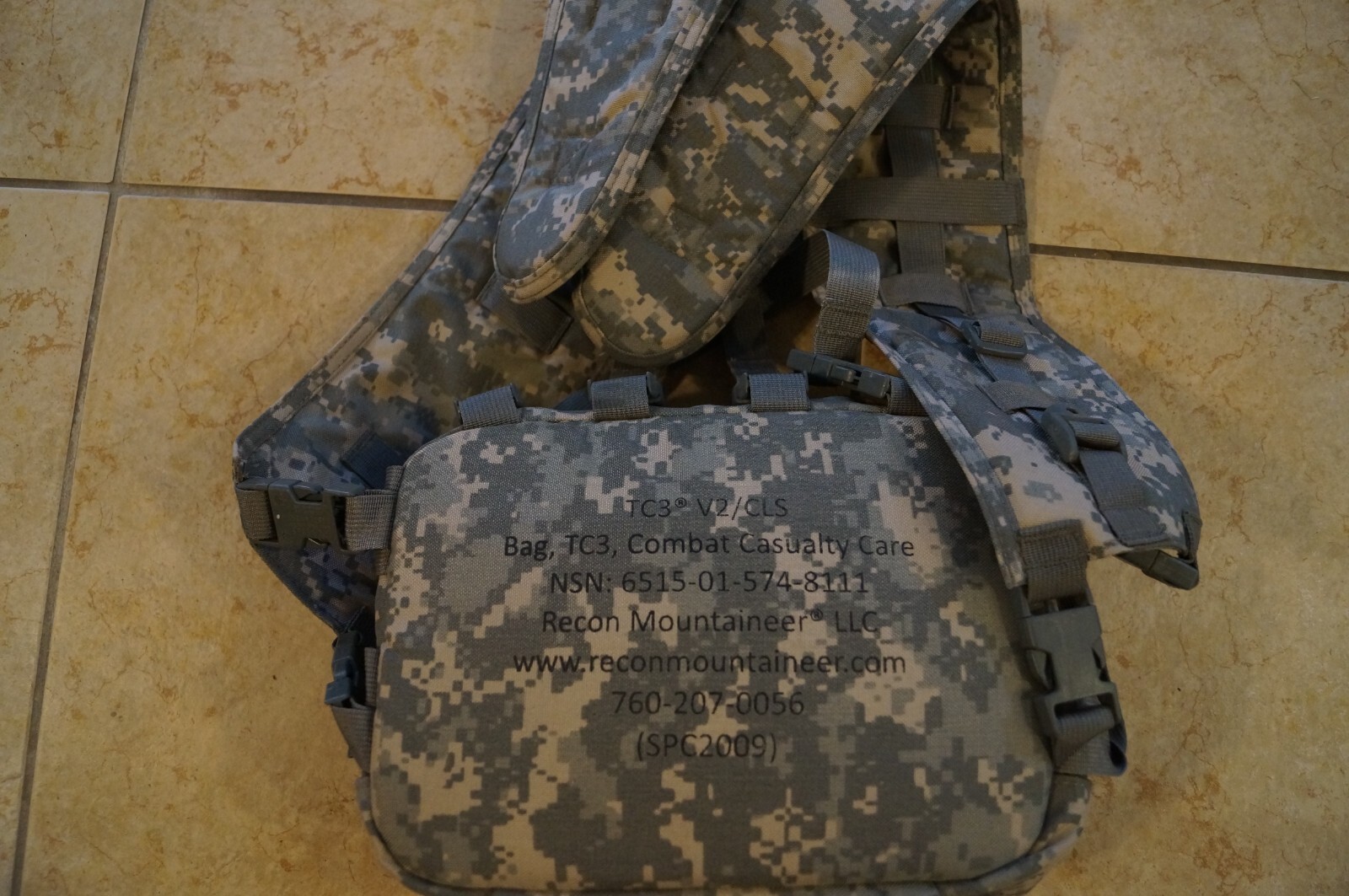 USED TC3 V2/CLS Combat Casualty Care Bag CLS - ACU NSN: 6515-01-574-8111