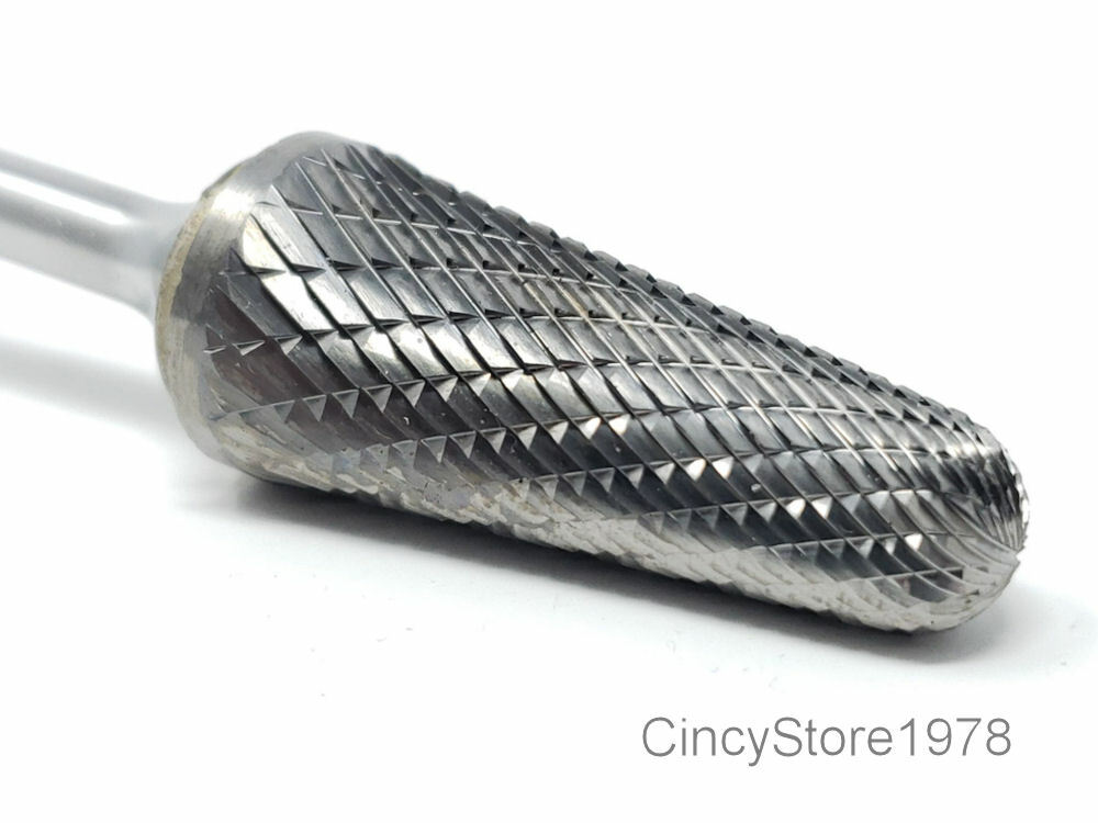 SL7D Taper Shape 5/16" Carbide Burr Bur Tool Die Grinder Bit 1/4" Shank USA MADE