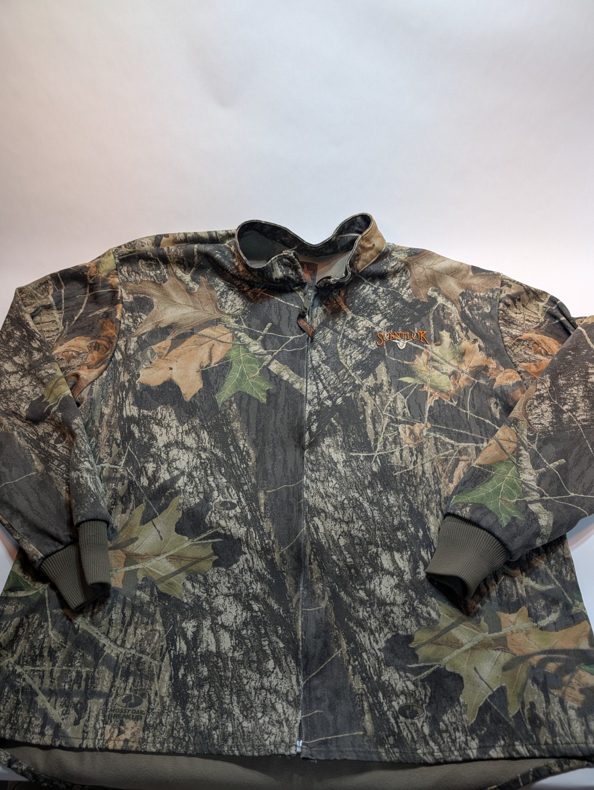 Scent Lok Jacket Mens 2XL Camo Full Zip Lightweight Mossy Oak Break Up USA Made