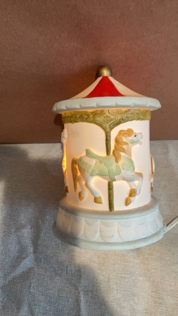 Vintage Carousel Night Light Lamp