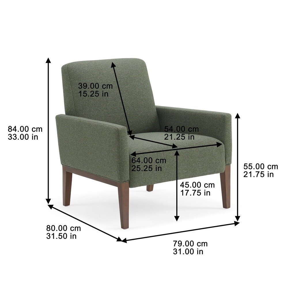 Comfortable Accent Chair Plush Foam Cushion Wooden Legs Modern Home Decor New