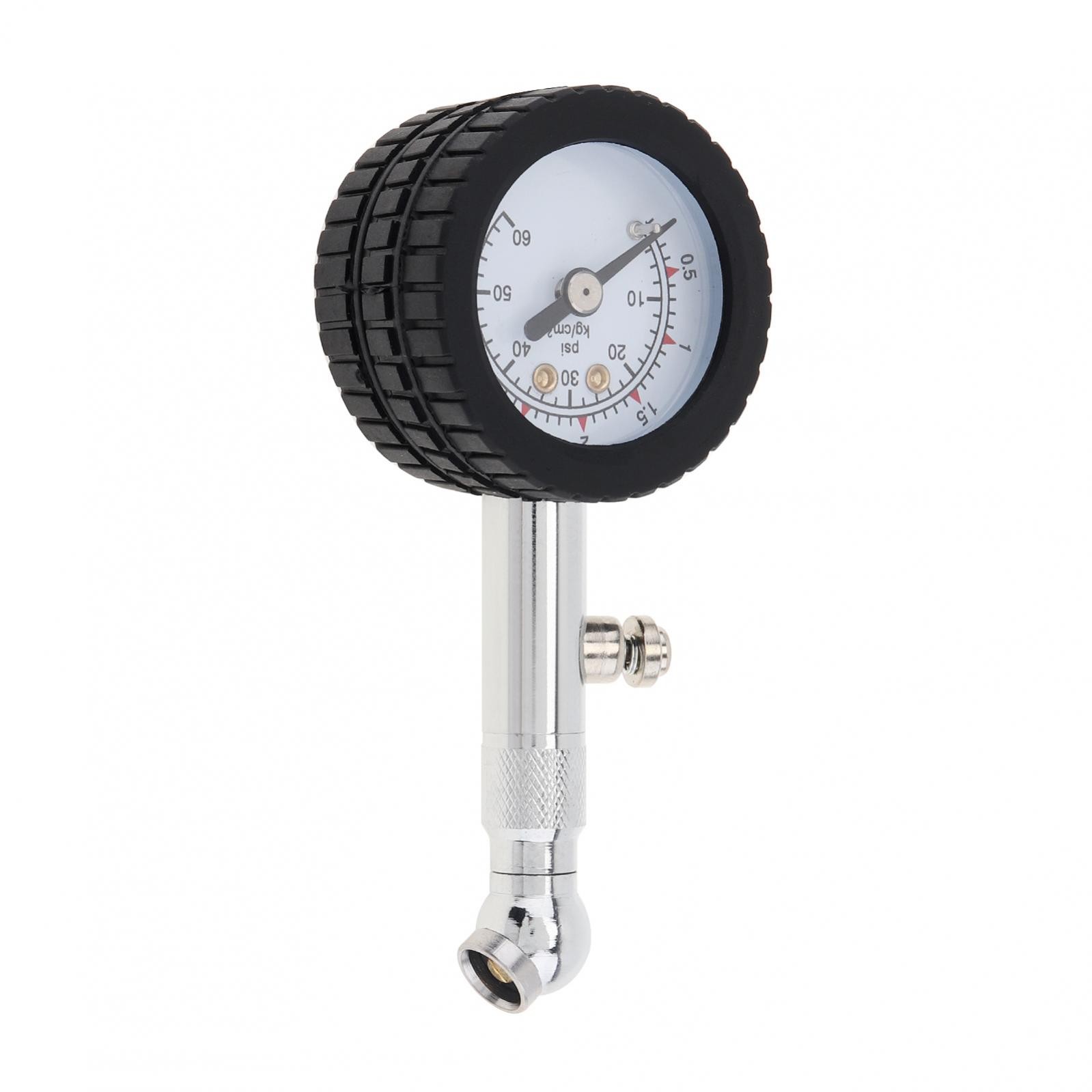 Portable Tire Air Pressure Gauge 0 - 60 PSI Dial Meter For Car Motorcycle Bike