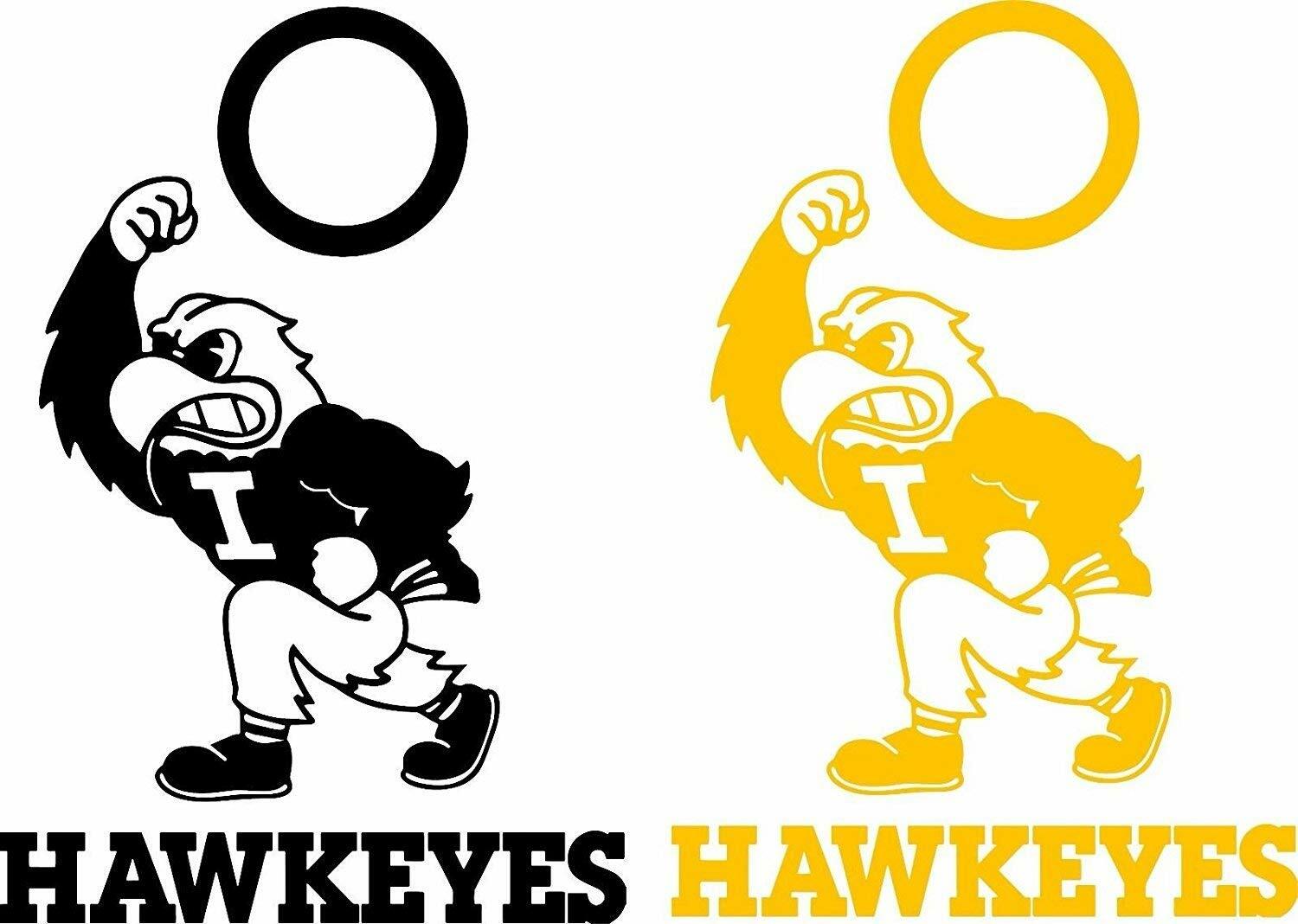 Iowa Hawkeyes Cornhole Set of 8 Vinyl Decals Free Window Decals