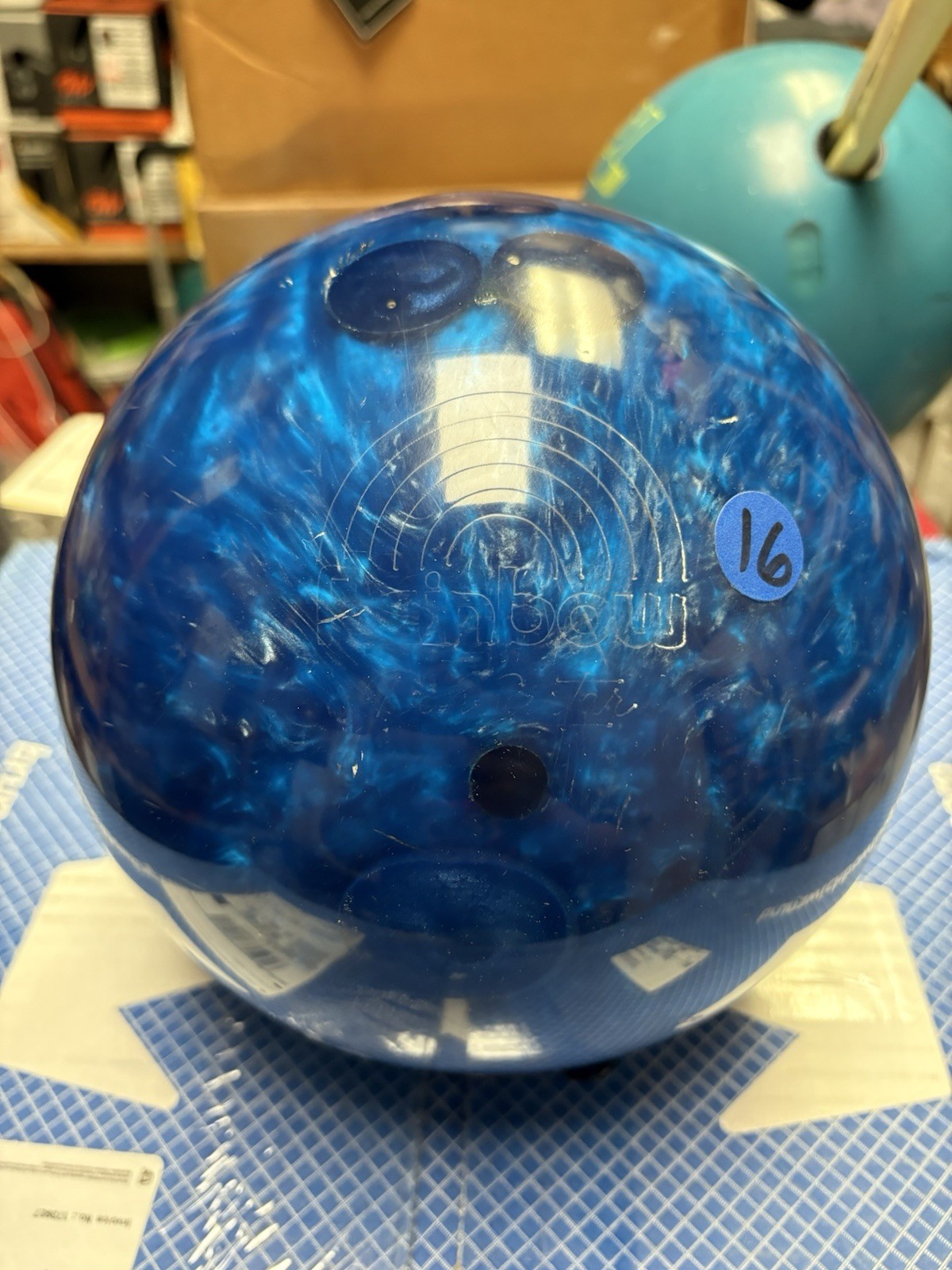 Used Ebonite Rainbow Bowling Ball 16 Pounds