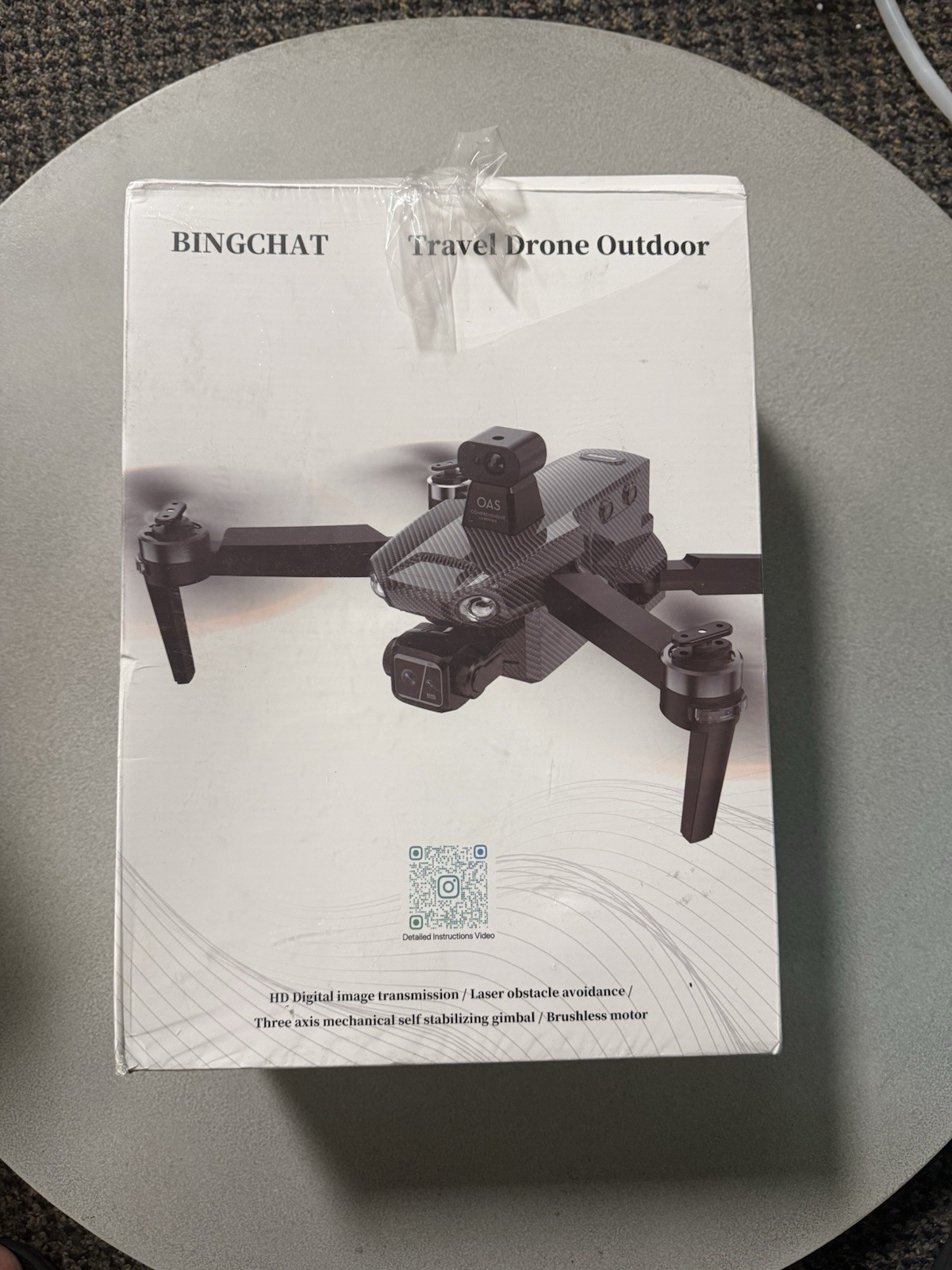 Drone Outdoor Ready to Fly w/ 3 Axis Gimbal, Laser Avoid, 4k BINGCHAT Travel