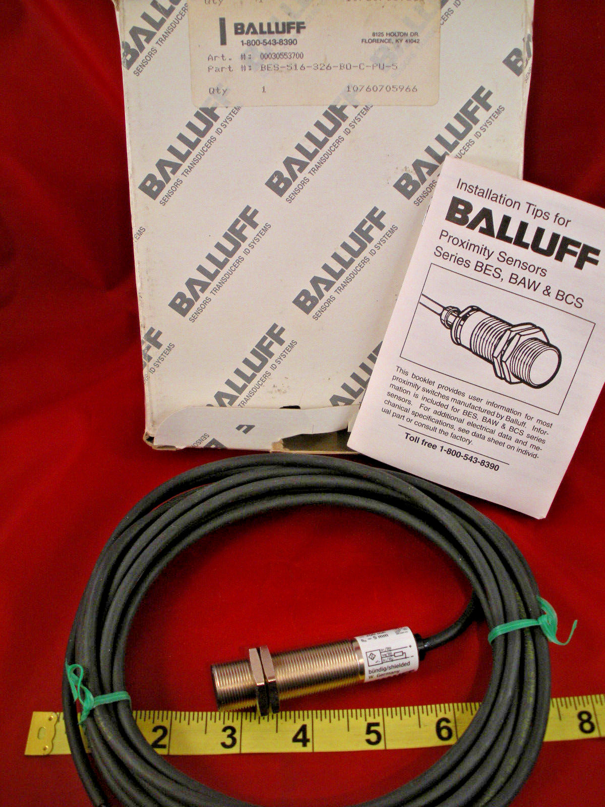 Balluff BES 516-326-BO-C-PU-5 Proximity Sensor Sn 5mm 10-30vdc 00030553700 New