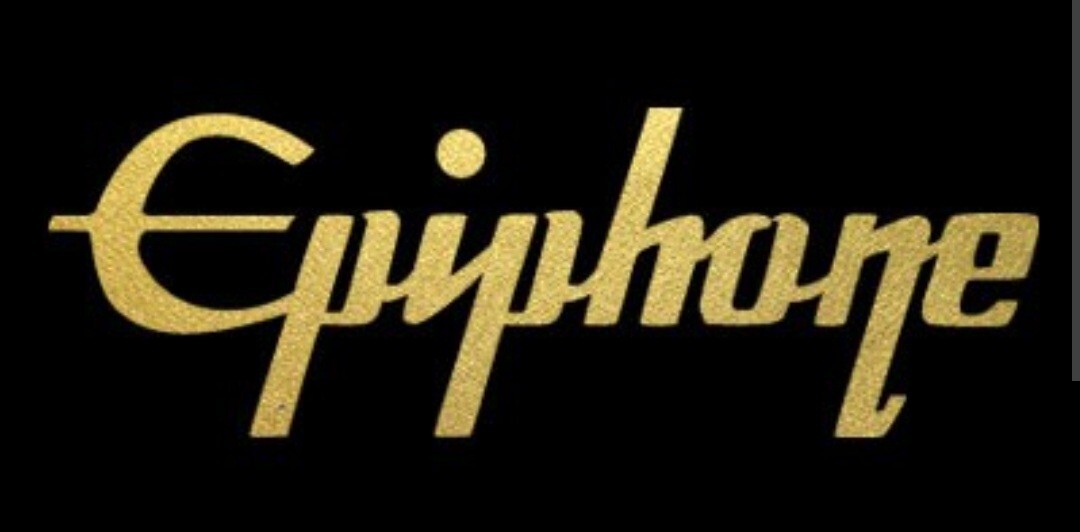 2 Headstock Epiphone Gold Die-Cut Vinyl  Decal