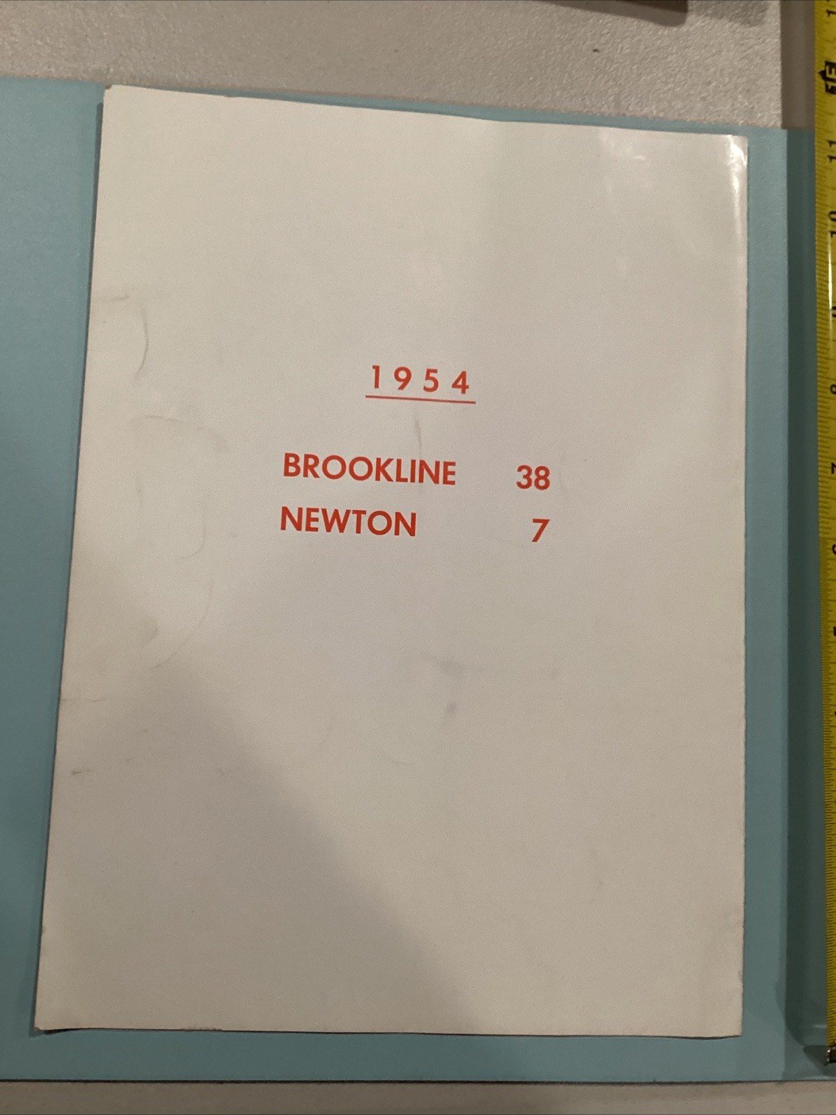 1954 Harry Downes Brookline HS Appreciation Dinner Program Swede Nelson Coll