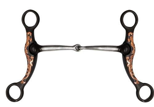 Showman 5.5" Brown Steel Bit w/ Engraved Copper Overlay