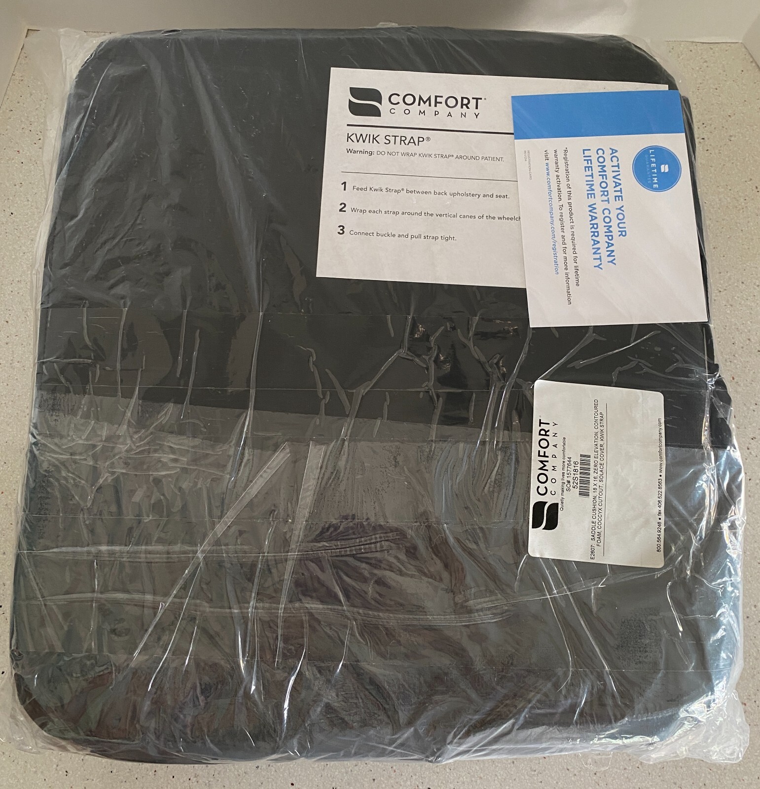 Wheelchair Saddle Seat Cushion 18x16 Zero Elevation Comfort Company Contoured