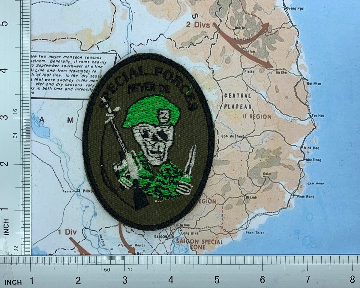 Patch , special forces , never die , ussf patch , vietnam war patch y18