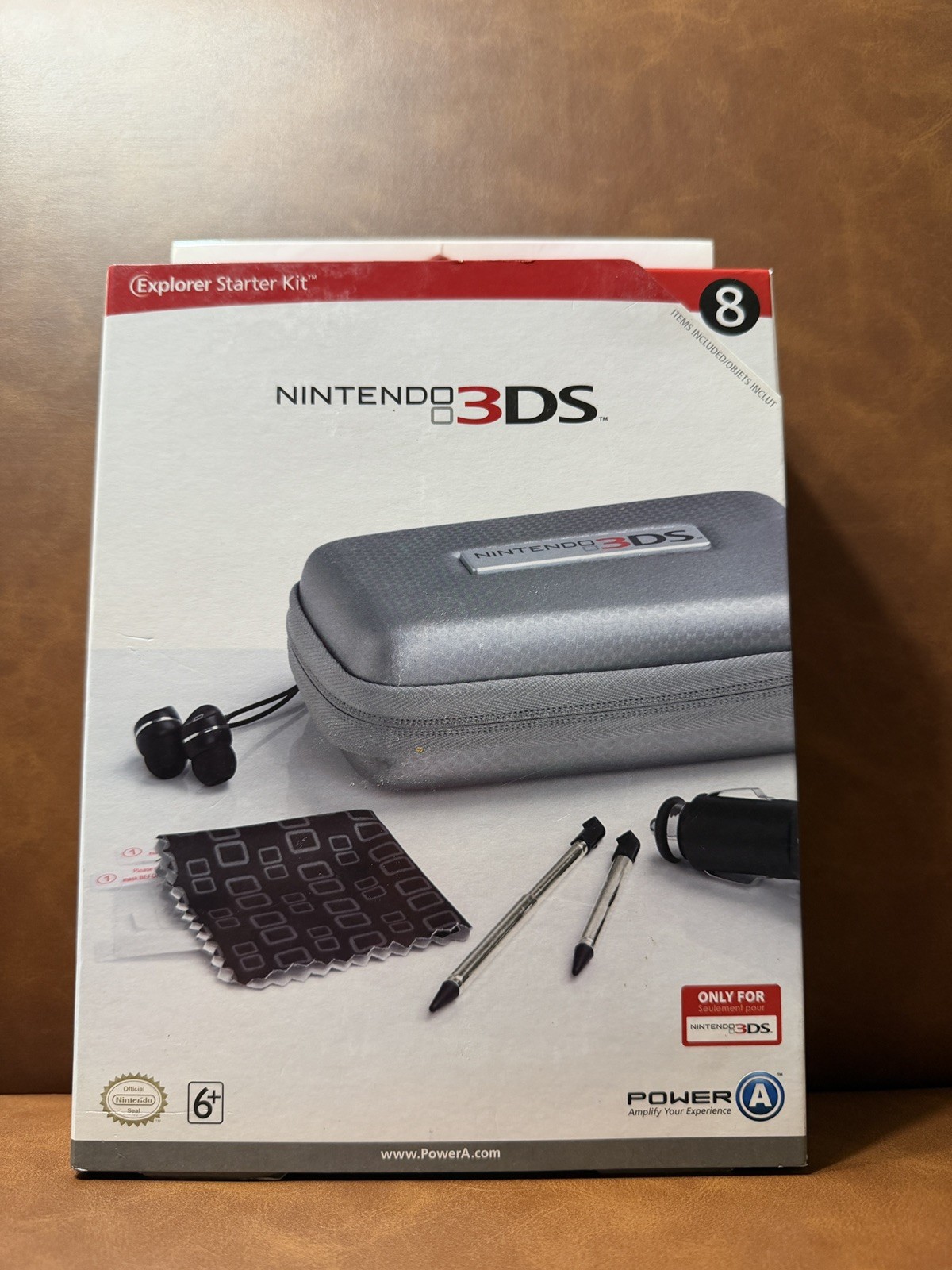 PowerA Nintendo 3DS Explorer Starter Kit Case, Ear Buds, Styluses, Car Adapter