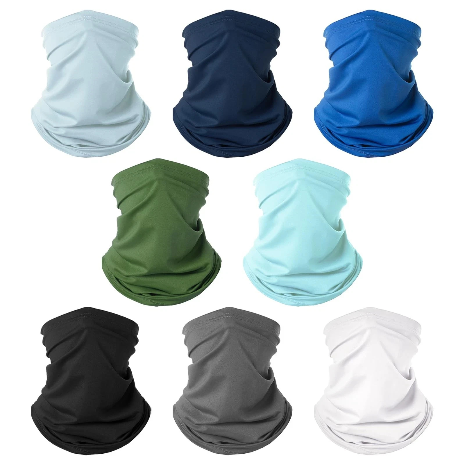 8 Pack Neck Gaiter Balaclava Face Mask Bandana Cooling UV Protection Scarf
