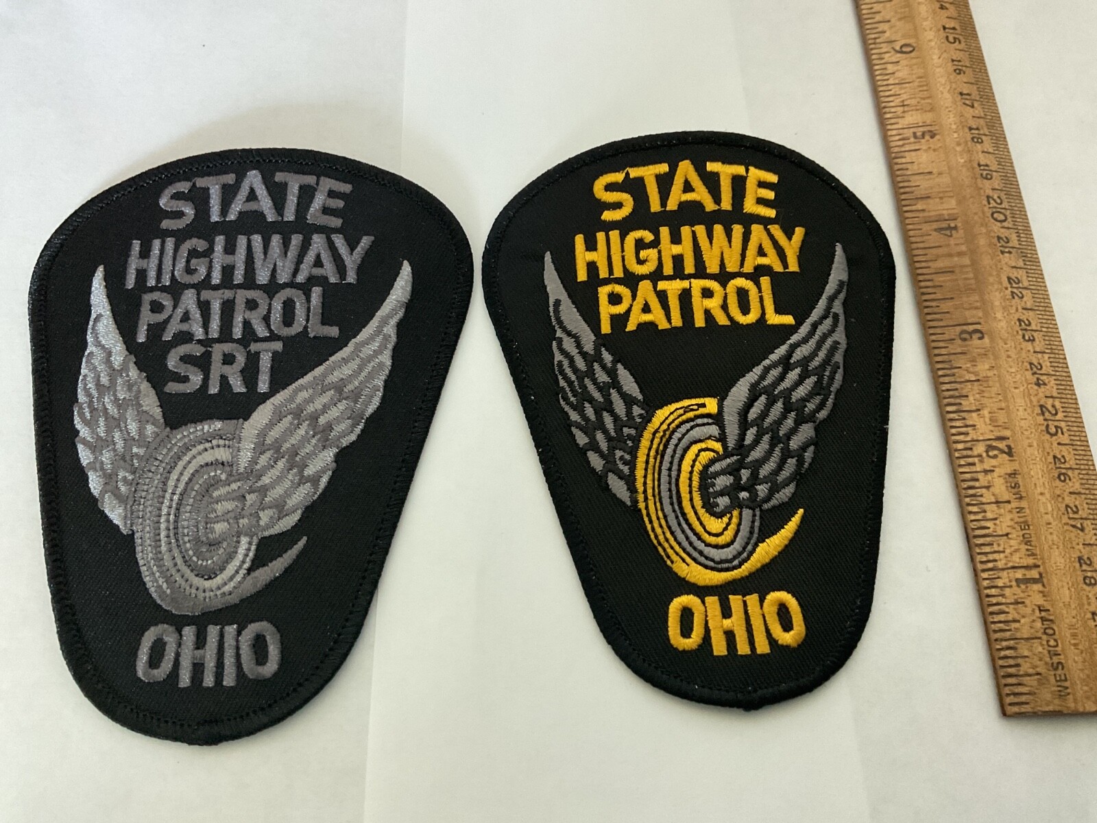 Ohio State Highway  Patrol And  SRT Subdued collectors patch set Full size new