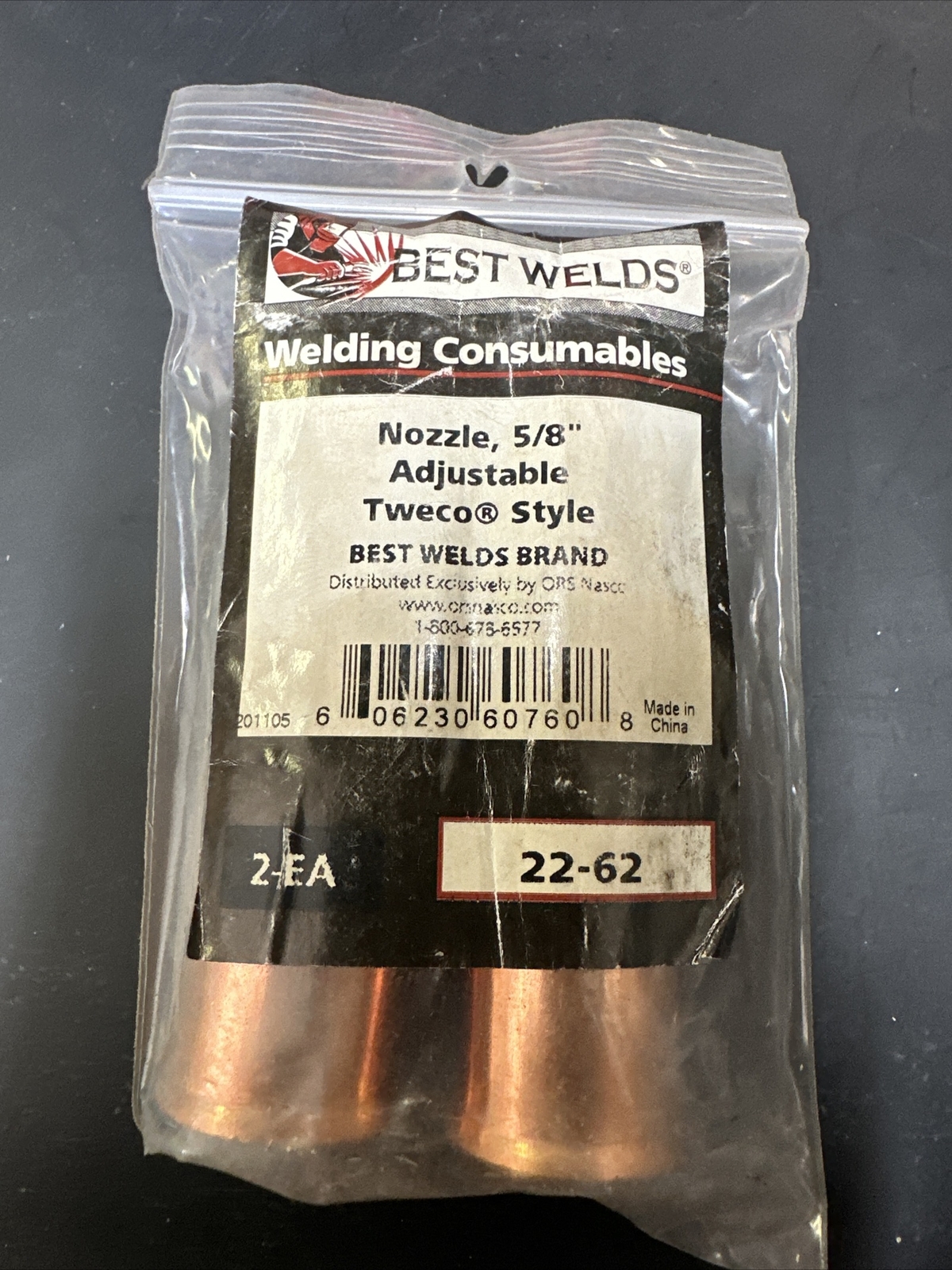 Mig Gun Nozzle, 5/8 Inches Bore, Tweco® Style 22, Adjustable(loc A-3) Best Welds
