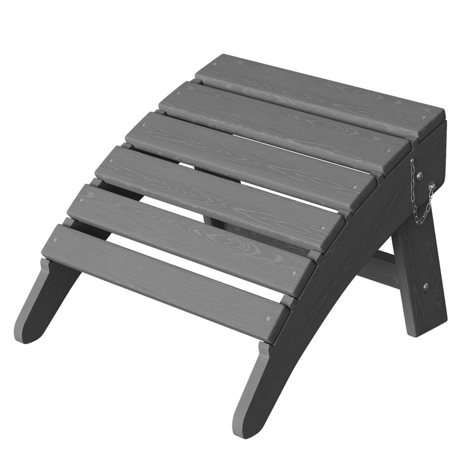 Folding Ottoman HDPE All-Weather Footrest Adirondack Chair Patio Deck