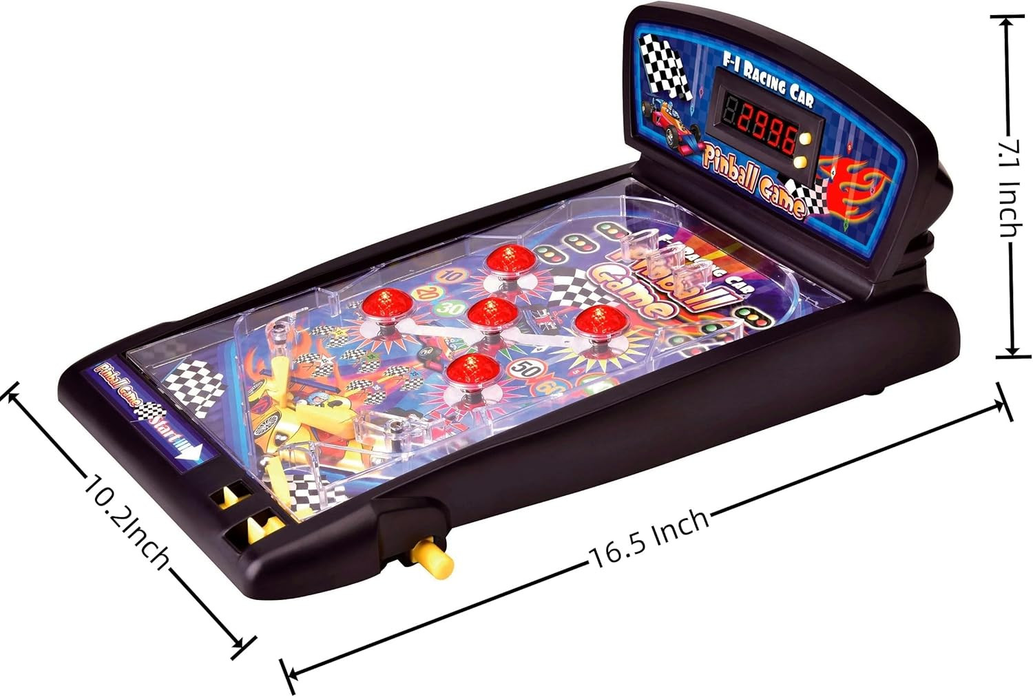 Pinball Machine, Electronic Tabletop Game, 16.5 Inch Table Pinball...