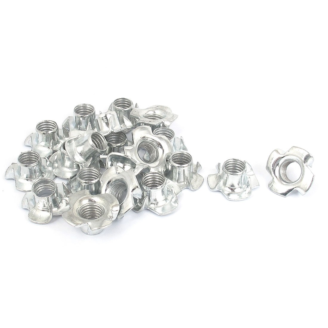 20pack M10x1.5mm 4 Pronged Tee Nut T-Nut for Table Legs Rock Climbing Woodwork