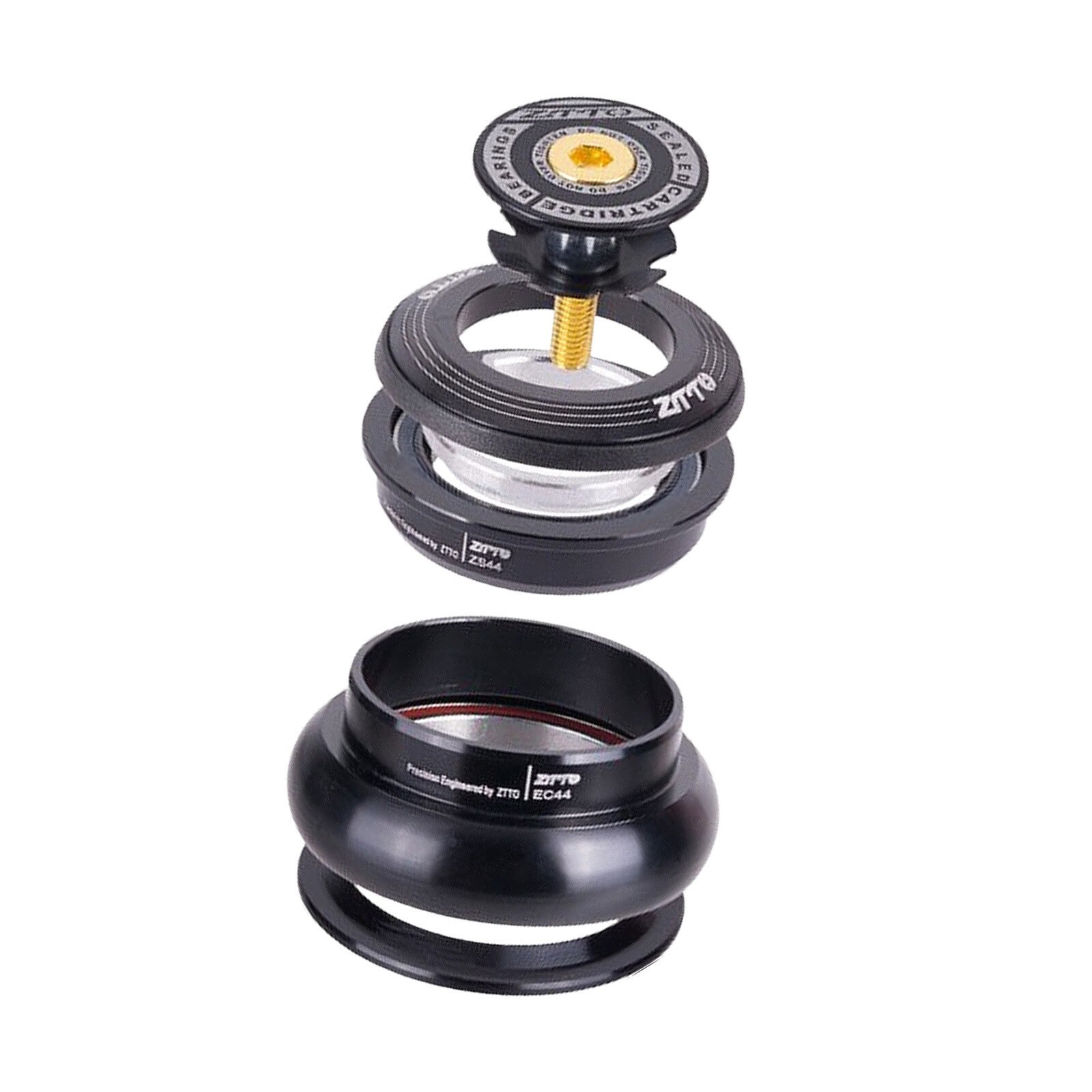 44mm ZS44 Bicycle Headset MTB 1 1/8"-1 1/2" Straight Frame To Tapered Fork