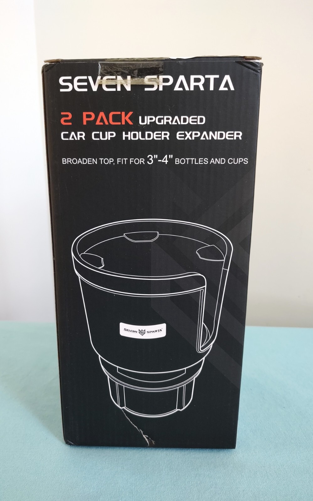 CAR OR TRUCK CUP HOLDER EXTENDER WITH OFFSET BASE SET OF 2