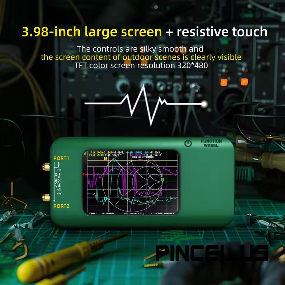 BSIDE P5 10KHz-1.5GHz Vector Network Analyzer VNA Spectrum Analyzer Screen