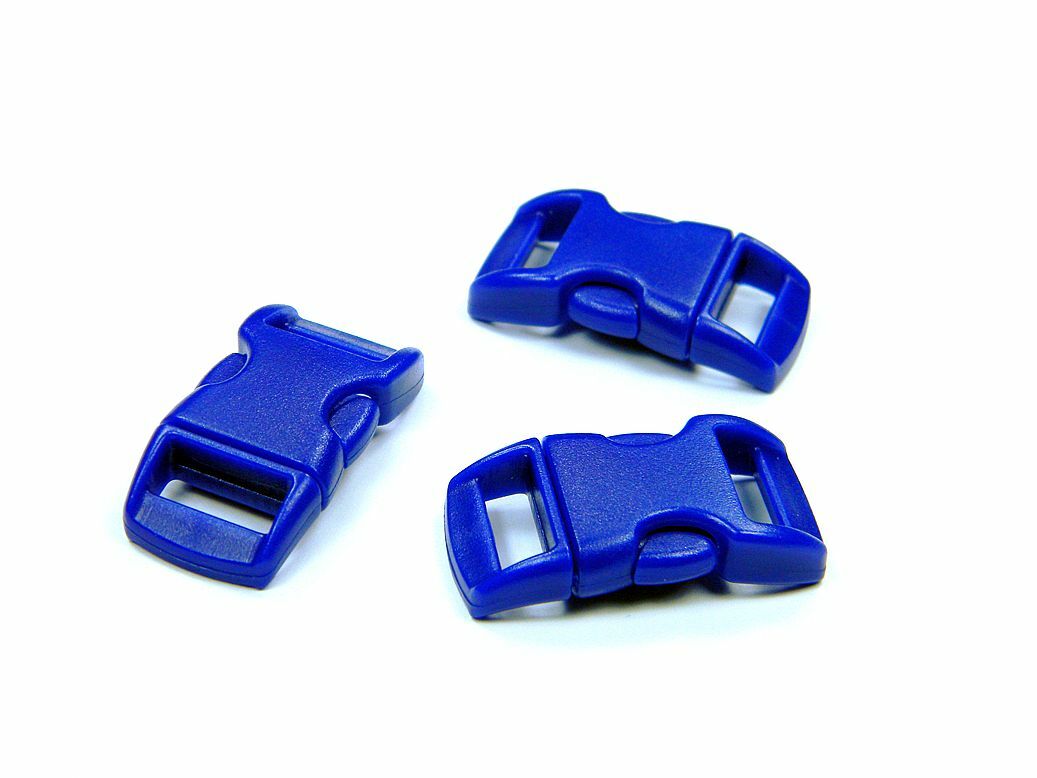 Blue 3/8 Side Release Buckles Paracord & Leather Bracelets - Sold By Veteran