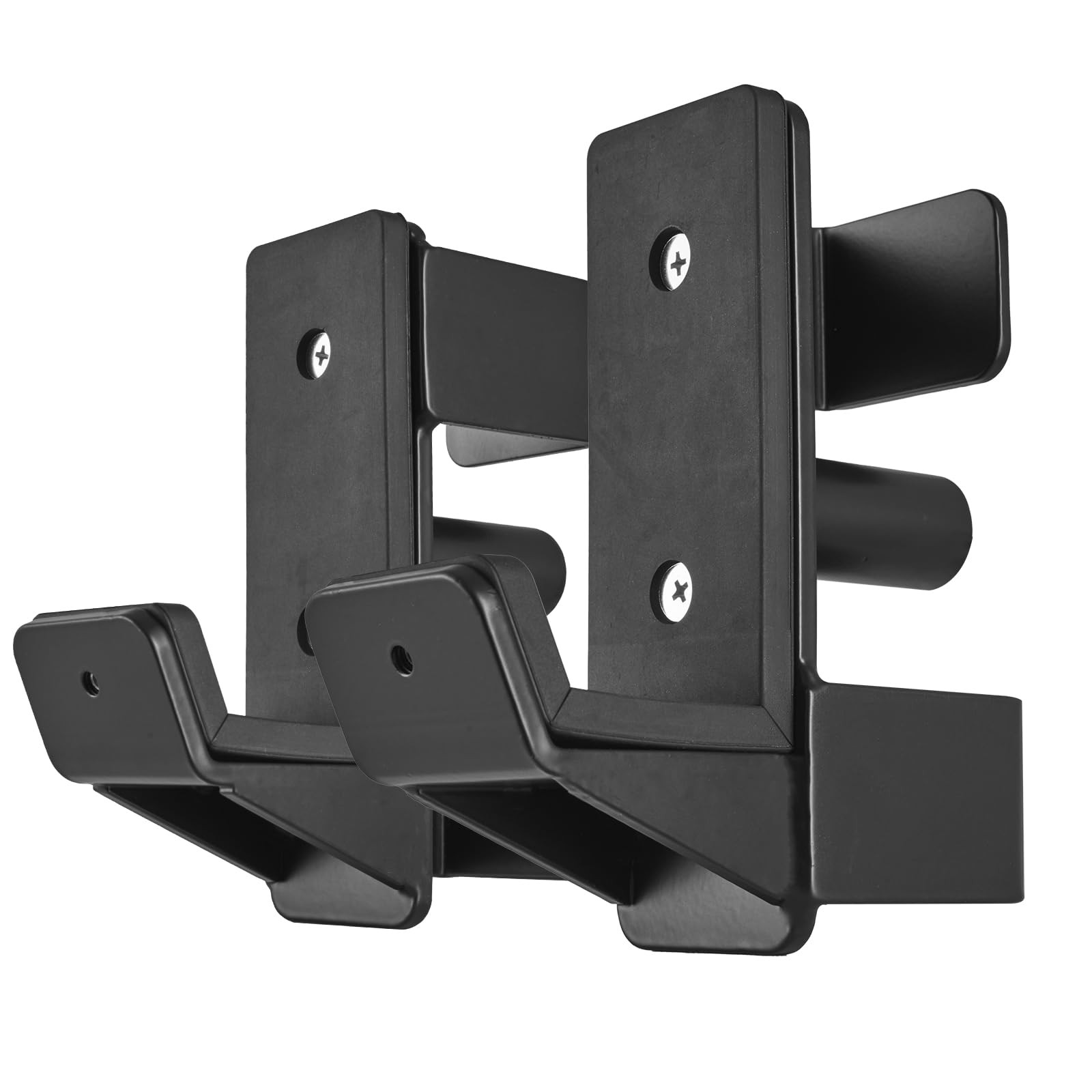 J Hooks for 2" x 2" Power Rack with 1" Hole, Rubber Pad JHook for Power Cage,...