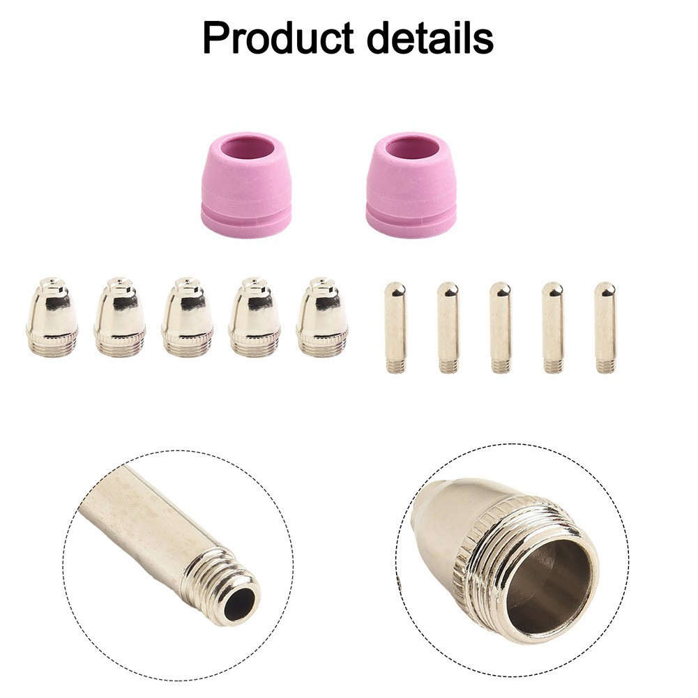 Plasma Cutter Kits Electrode Nozzle Copper Alloy Material Long-lasting Use