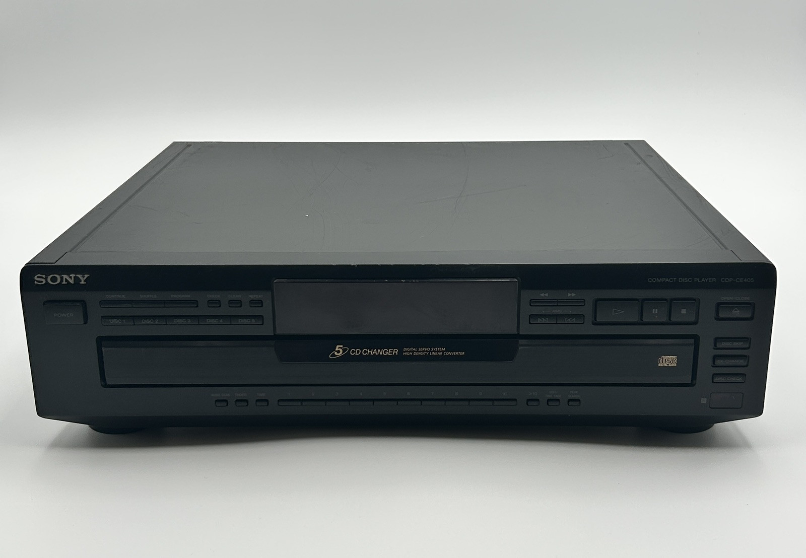 Sony Compact 5-Disc CD Changer Player CDP-CE405 Untested Powers On