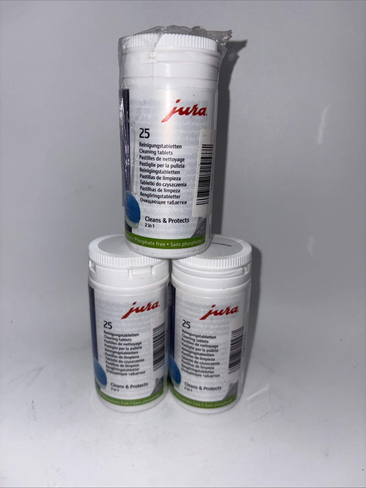 3X Jura 2-Phase Cleaning Tablets for Fully Automatic Coffee Machines 3-25 Count