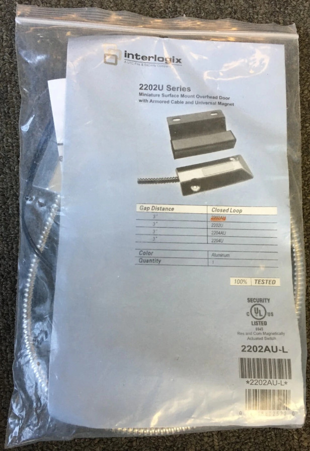 INTERLOGIX 2202U SERIES MAGNETIC OVERHEAD DOOR SURFACE MOUNT