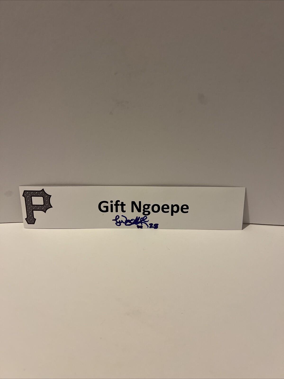 Gift Ngoepe Autographed Pittsburgh Pirates Minor League Lockeroom Plate