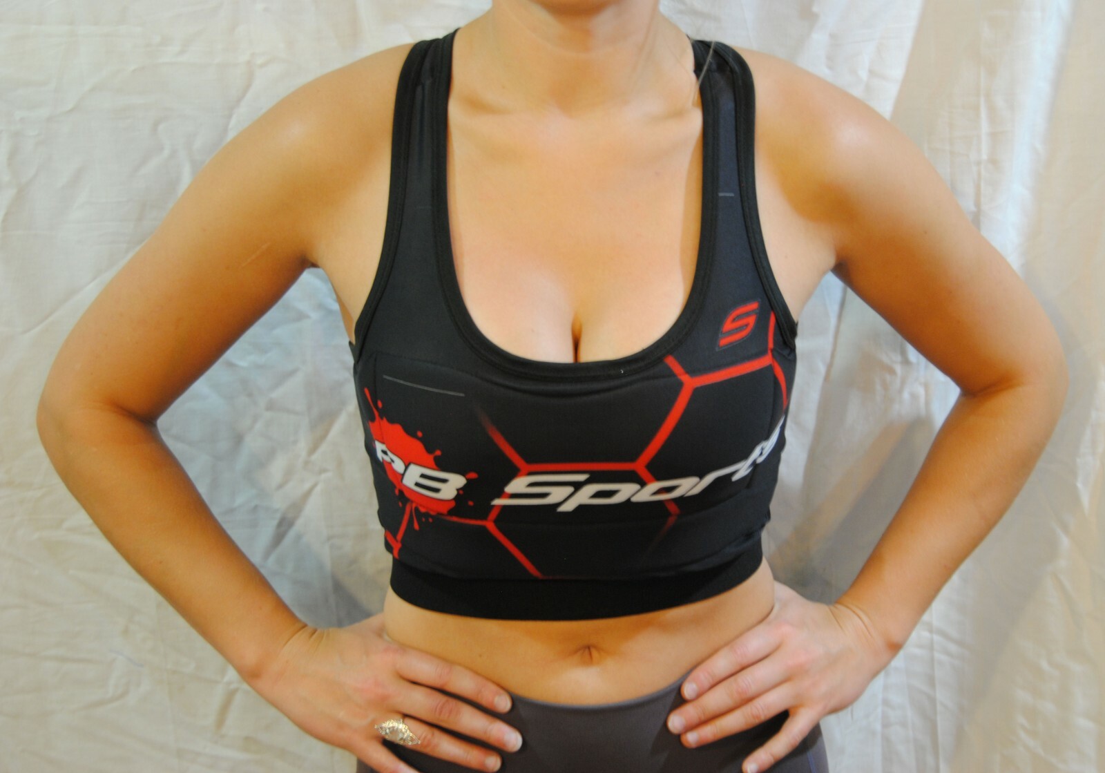 Social Paintball Grit Women Racerback Padded Sports Bra PB Sports Edition S NEW