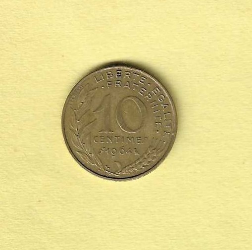 1964 France 10 Centimes VF.20