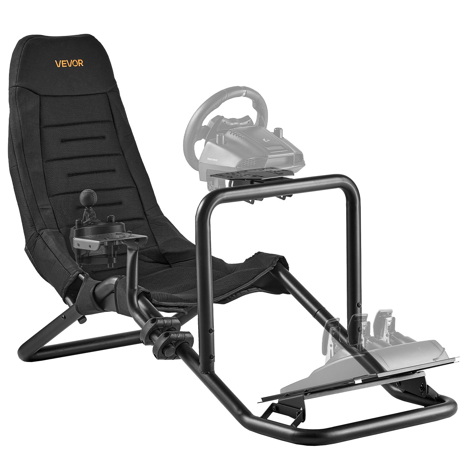 VEVOR Racing Wheel Stand Integrated Fit Logitech Thrustmaster CSR Pedals