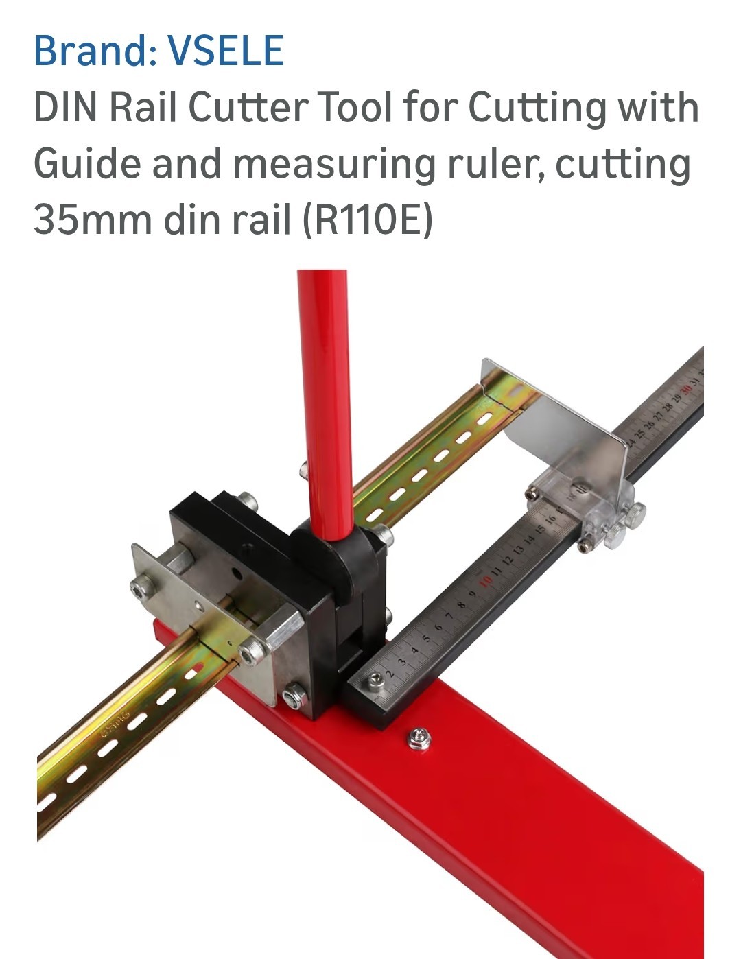 DIN Rail Cutter Tool for Cutting with Guide and measuring ruler, cutting 35mm...