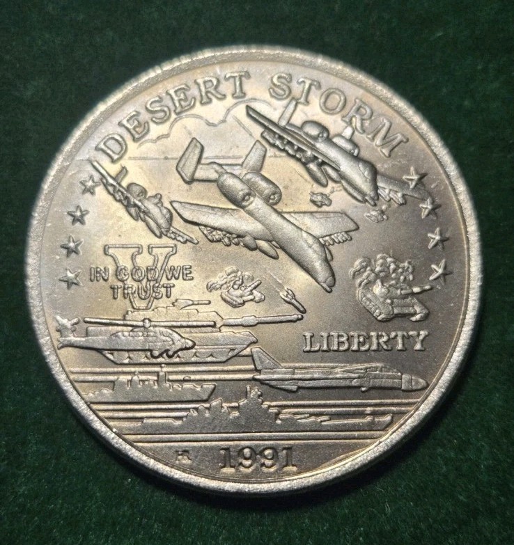 1991 Desert Storm A-10 Thunderbolt Warthog Hutt River Province $5 Coin