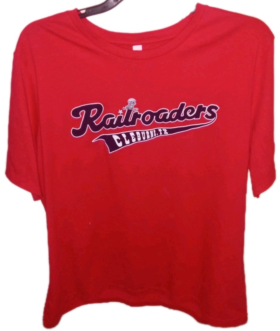 MLB Partner League AAPB Cleburne Railroaders Baseball Men's 2XL Red Shirt
