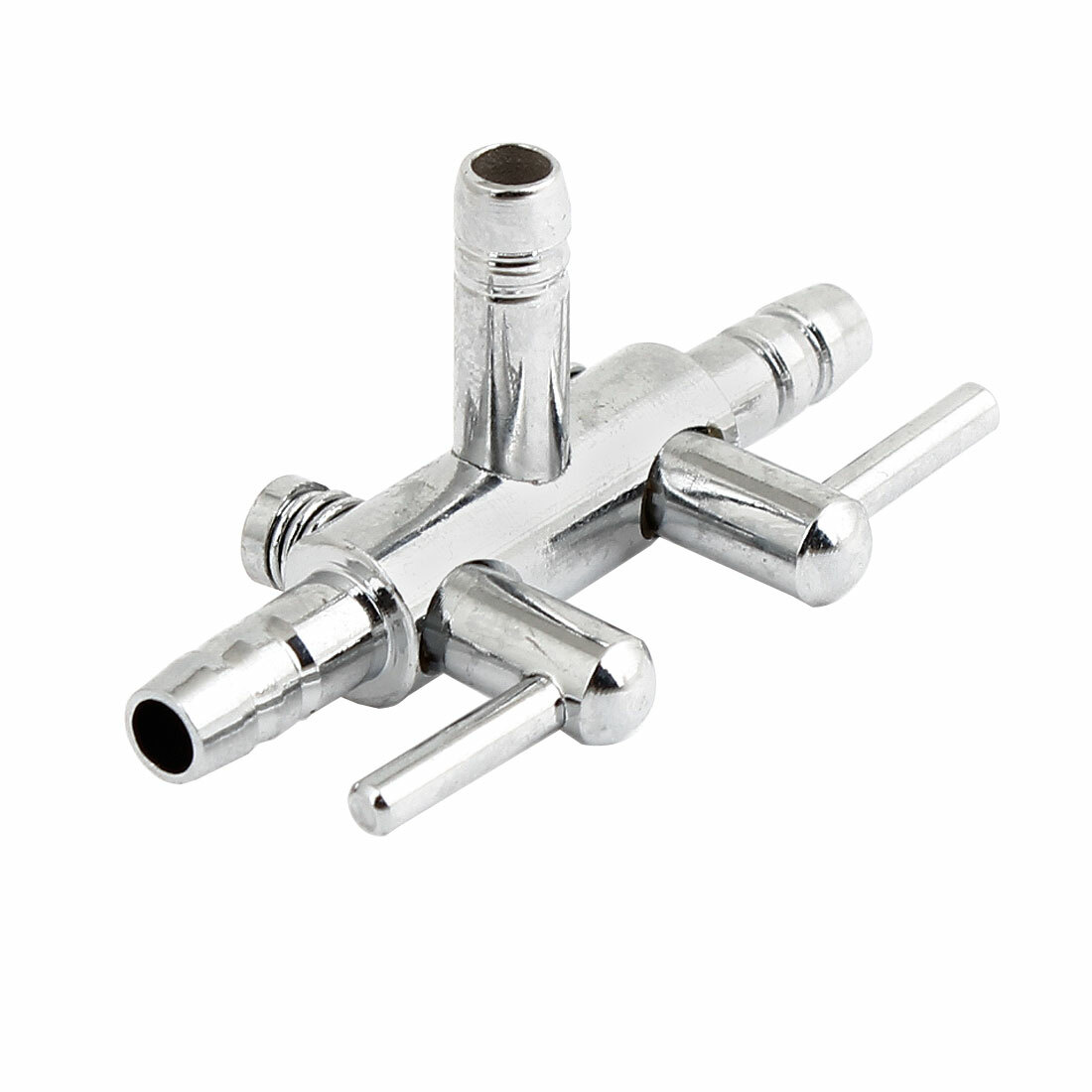 Aquarium Fish Tank Air Flow Control Lever Pump Valve Stainless Steel 2 Ways