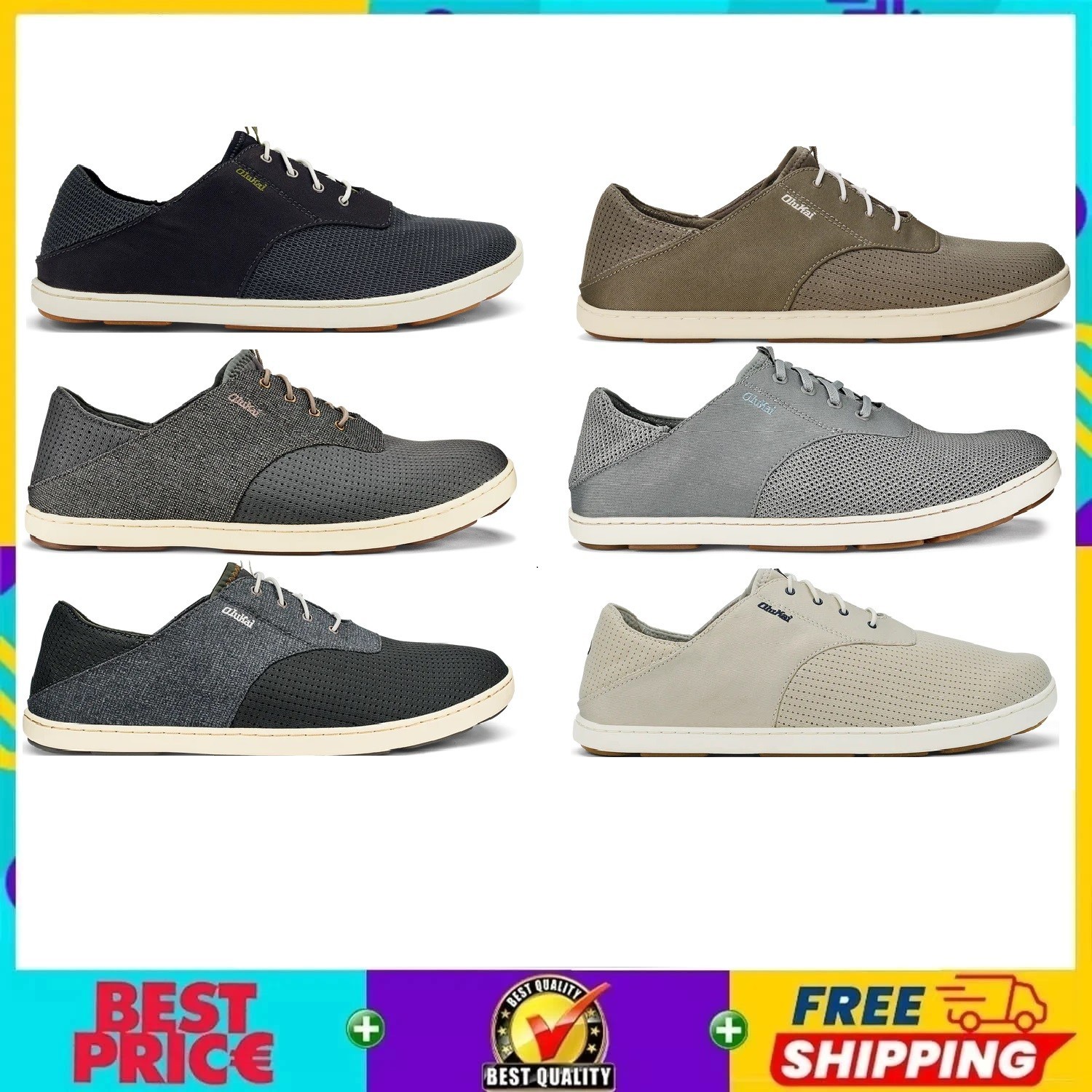 SALE! Nohea Moku Men’s No Tie Boat Shoes - 100% Authentic - NEW - Free Ship⚡
