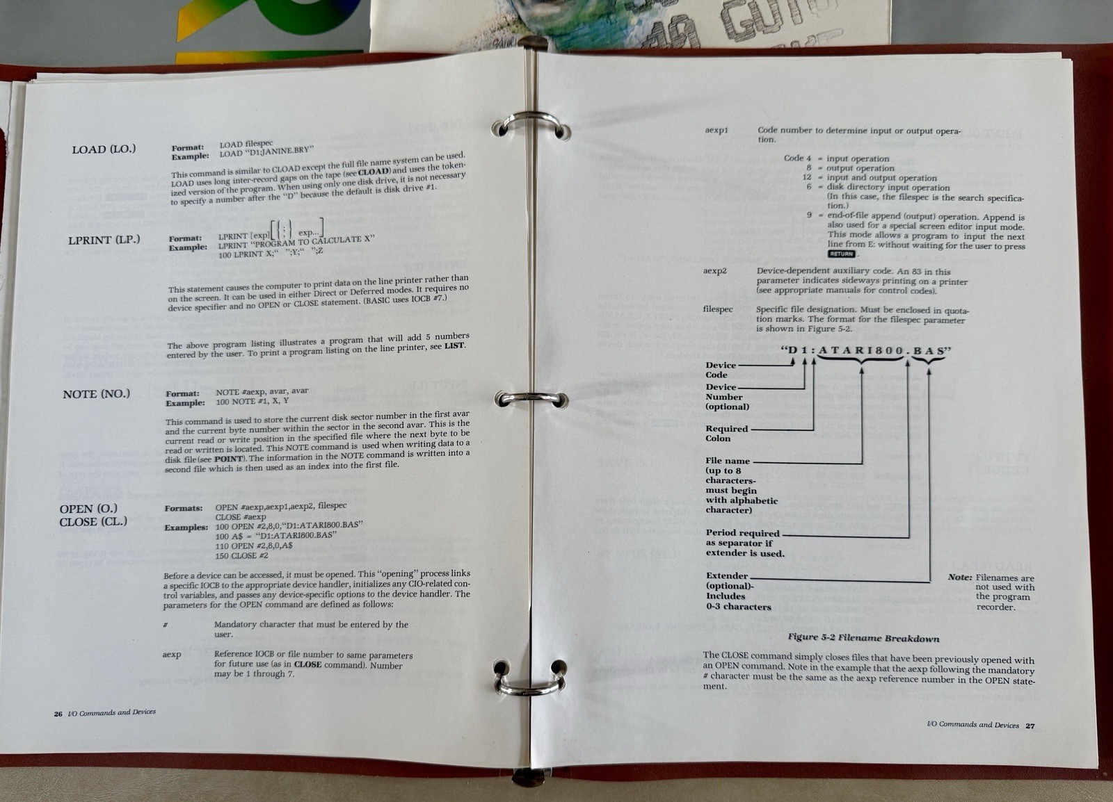 Atari 400/800 Invitation to Programming 2 Basic Computer Reference Manual Binder