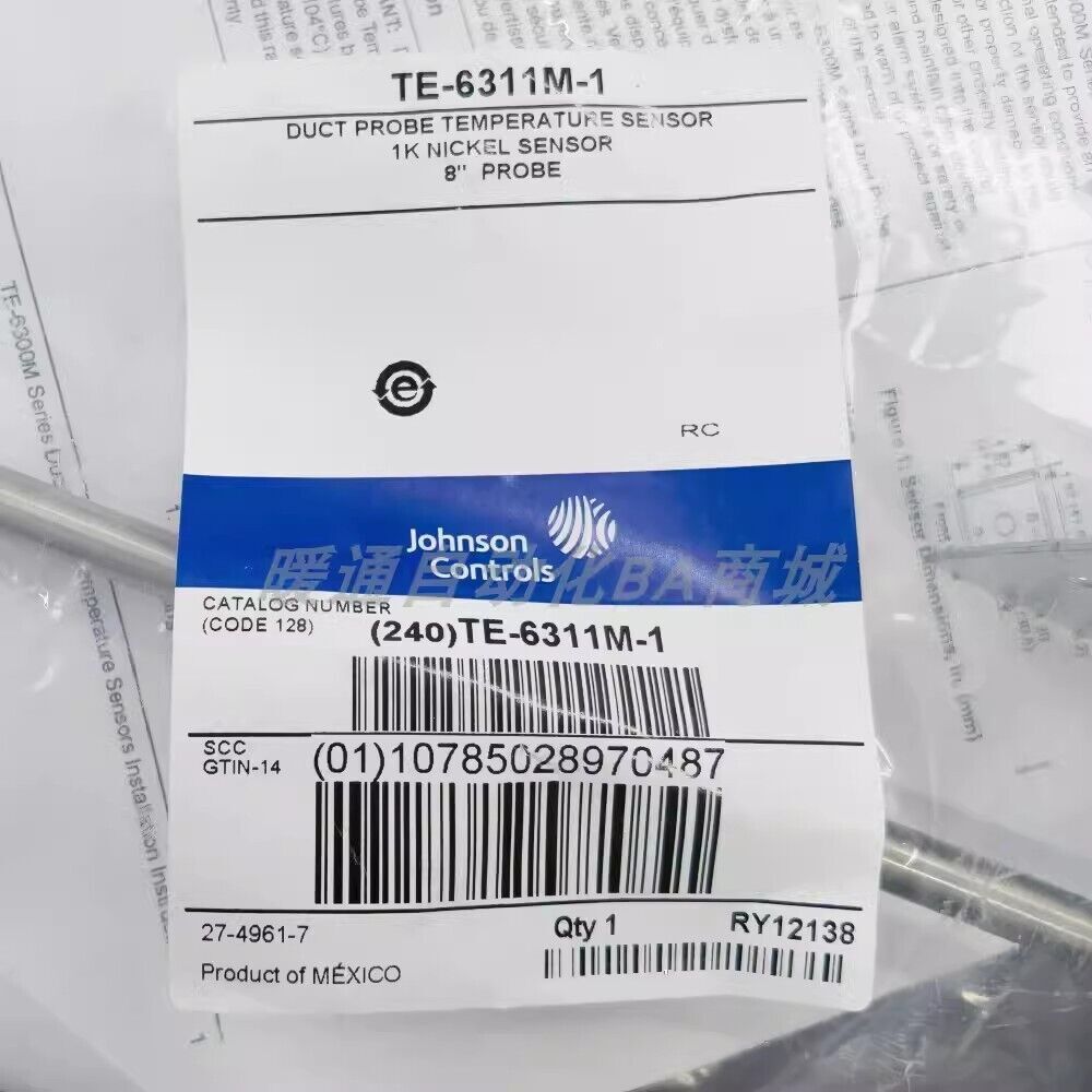 1 Pc. New TE-6311M-1 Temperature Sensor Duct Nickel Element