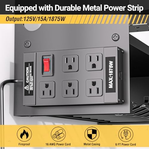 Power Tool Organizer Wall Mount with Charging Station, Cordless Tools Black