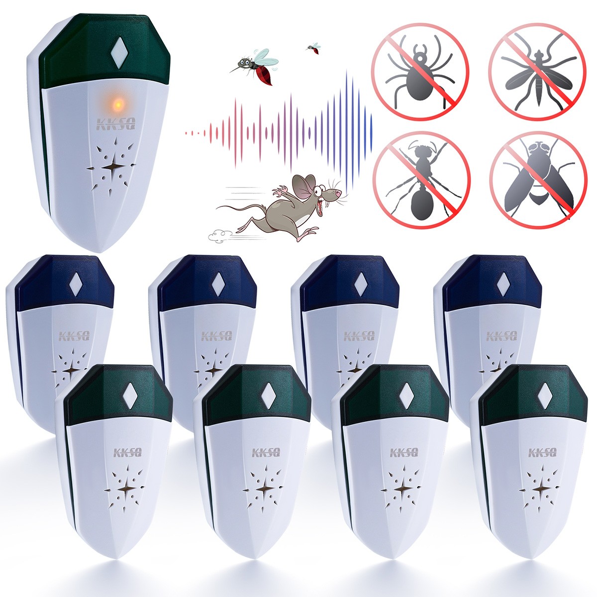 1~6X Pest Defence Ultrasonic Pest Repeller Plug-In Electronic Pest Repellent