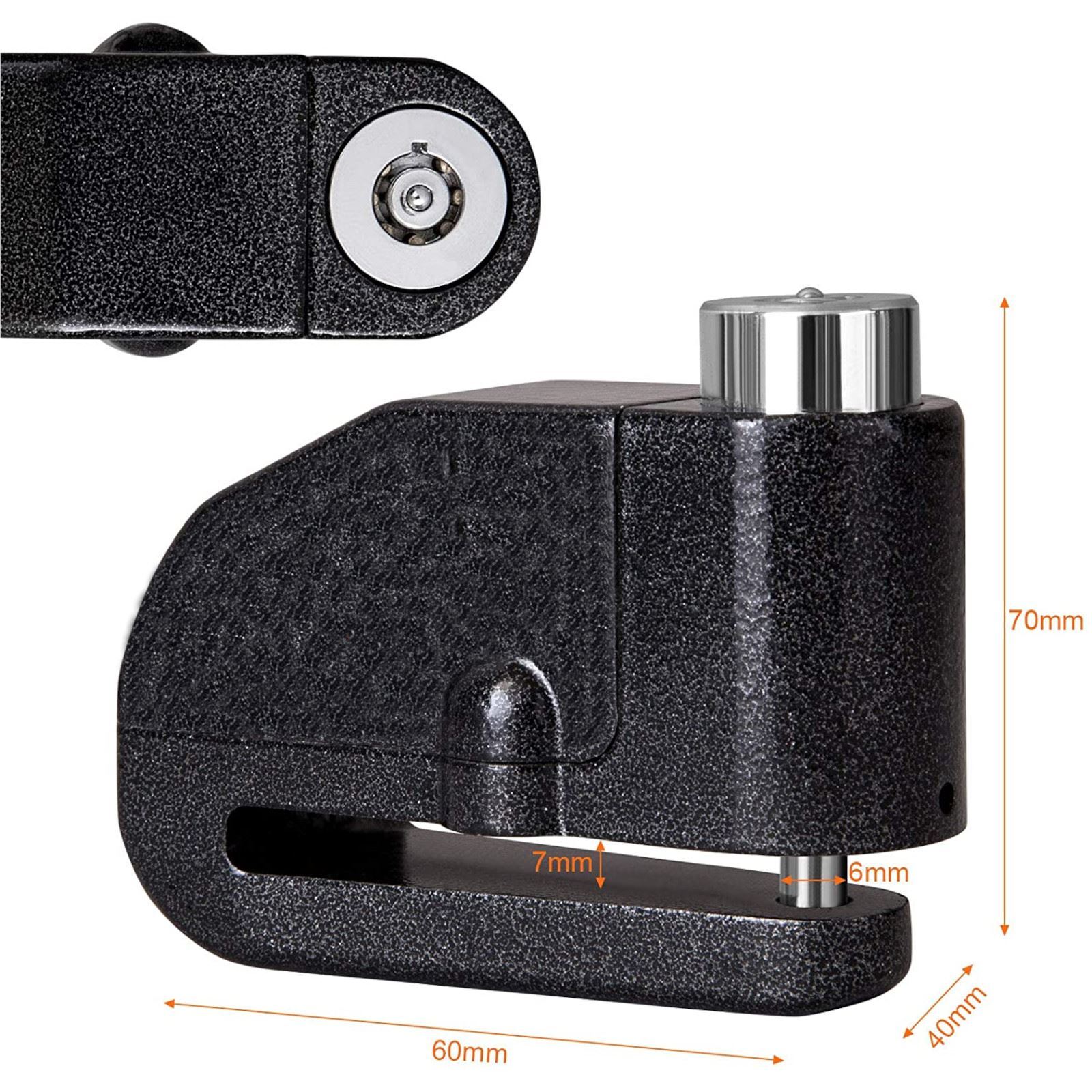 Motorcycle Scooter Chain Lock & Disc Lock + Reminder for 1.5M